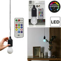 Pendant LED Lamp Multicolour, battery-operated, black