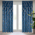 Curtain Gloria 140x300 cm, navy blue/grey