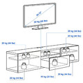 BESTÅ TV bench, white/Lappviken walnut effect, 180x42x39 cm