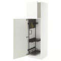 METOD High cabinet with cleaning interior, white/Ringhult white, 60x60x200 cm