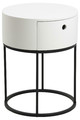 Nightstand Bedside Table Polo, white