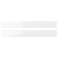 VOXTORP Drawer front, high-gloss white, 2 pack, 80x10 cm
