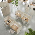 MITTZON Desk sit/stand, electric oak veneer/white, 120x80 cm