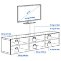 BESTÅ TV bench with doors, white/Lappviken walnut effect, 180x42x38 cm