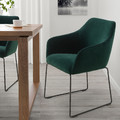 TOSSBERG Chair, metal black/velvet green