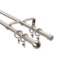 Double Curtain Rod 16mm 240cm, silver