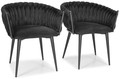 Glamour Braided Chair ROSA, black