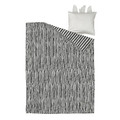 NATTHÄGER Duvet cover and pillowcase, black white/zebra, 150x200/50x60 cm