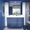 GoodHome Bathroom Wall Cabinet Imandra 40 x 90 x 15 cm, matt dark blue