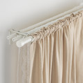 HUGAD Curtain rod, white, 210-385 cm