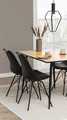 Chair Eris, 1pc, PP/faux leather, black/black
