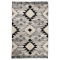 TANNISBY Rug, flatwoven, handmade/grey black, 160x230 cm