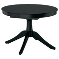 ROSENTORP Extendable table, black, 110/155 cm