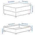 VIMLE Footstool with storage, Gunnared medium grey