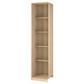 PAX Add-on corner unit with 4 shelves, white stained oak effect, 53x58x236 cm