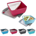 Lunch Box Divided with Fork 2.6l, pink