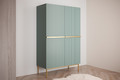 High Cabinet Sideboard Nicole, sage, gold legs