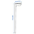 SKÅLSTA Table leg, straight light grey-beige