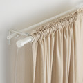 RÄCKA / HUGAD Double curtain rod combination, white, 210-385 cm