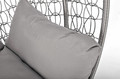 Hanging Cocoon Chair BAHAMA, in-/outdoor, grey