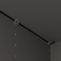 ÖVERSIDAN LED wardrobe lighting strp w sensor, dimmable dark grey, 46 cm