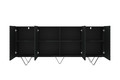 Four-Door Cabinet Scalia 190cm, matt black/black legs