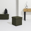 Folding Storage Pouffe Vels Atom, khaki