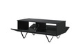 Coffee Table with Storage Scalia 120, matt black/black legs