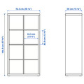 KALLAX Shelving unit, with 2 doors with 4 drawers/wave shaped white, 147x77 cm