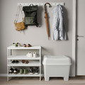 BURSJÖN Stool with storage, white
