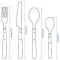 DOFTSKÖLD 24-piece cutlery set, black