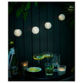 SOLARVET LED lighting chain with 24 lights, outdoor solar-powered/ball white