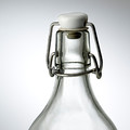 KORKEN Bottle with stopper, clear glass, 0.5 l