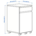 MALM Drawer unit on castors, white, 42x59 cm