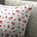 TÅGSÄCKMAL Cushion cover, white/floral pattern, 50x50 cm