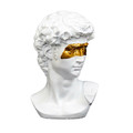 Decoration David Bust, white-gold