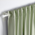BENGTA Block-out curtain, 1 piece, green/with heading tape, 210x300 cm