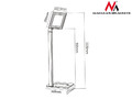 Maclean Stand Handle Advertising for Tablet Floor Lockable Universal MC-645