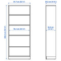 TONSTAD Bookcase, oak veneer, 82x37x201 cm