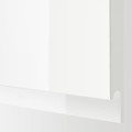METOD Wall cabinet with shelves, white/Voxtorp high-gloss/white, 30x60 cm
