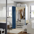 PAX / FYRUDDEN Wardrobe combination, white/blue, 100x60x201 cm