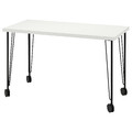 LAGKAPTEN / KRILLE Desk, white/black, 120x60 cm