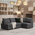 FRIHETEN Cushion, Skiftebo dark grey, 67x47 cm