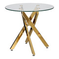 Coffee Table Amber 60cm, transparent/gold