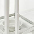 BORRBY Lantern for tealight, in/outdoor white, 20 cm