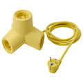 HORNFELS Extension cord, yellow, 1.8 m