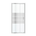 GoodHome Sliding Shower Door Beloya 90 cm, chrome/mirror glass