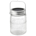 SOLVINDEN LED solar-powered table lamp, outdoor/jar clear, 15 cm