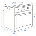 ANRÄTTA Forced air oven w pyrolytic funct, stainless steel