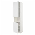 METOD High cab f micro w 2 doors/shelves, white/Stensund white, 60x60x240 cm